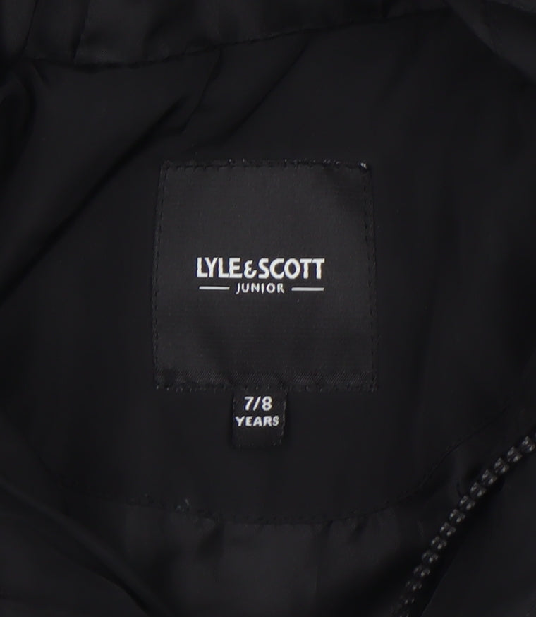 Boys UK Size 7-8 Years Lyle & Scott Junior Black Puffer Jacket