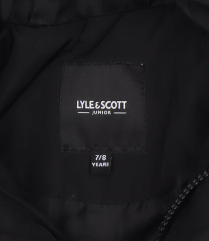 Boys UK Size 7-8 Years Lyle & Scott Junior Black Puffer Jacket