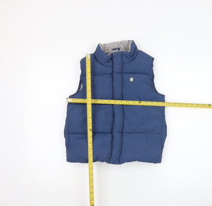 Explore Boys Blue Padded Bodywarmer Gilet 9 Years Lined Zip Outdoor Vest