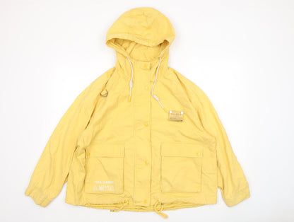 Womens UK Size S LEDIN Yellow Anorak Coat