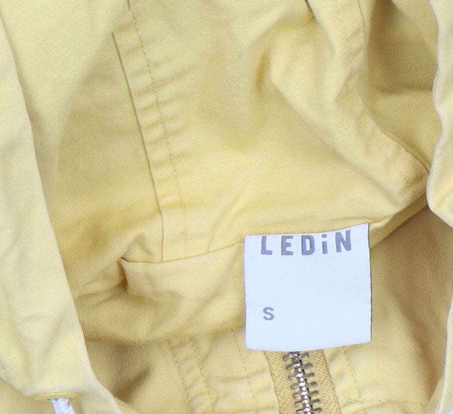 Womens UK Size S LEDIN Yellow Anorak Coat
