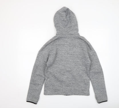 Boys UK Size 11-12 Years adidas Grey Full Zip Hoodie