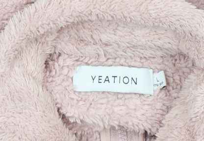 Yeation Womens Pink Fleece Zip Waistcoat Bodywarmer Size 14