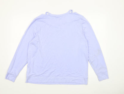 Womens UK Size XL DKNY Purple Pullover Sweatshirt