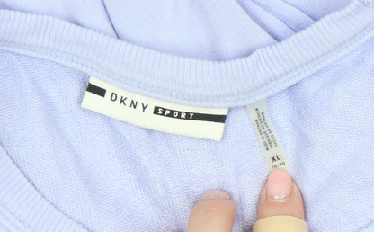 Womens UK Size XL DKNY Purple Pullover Sweatshirt