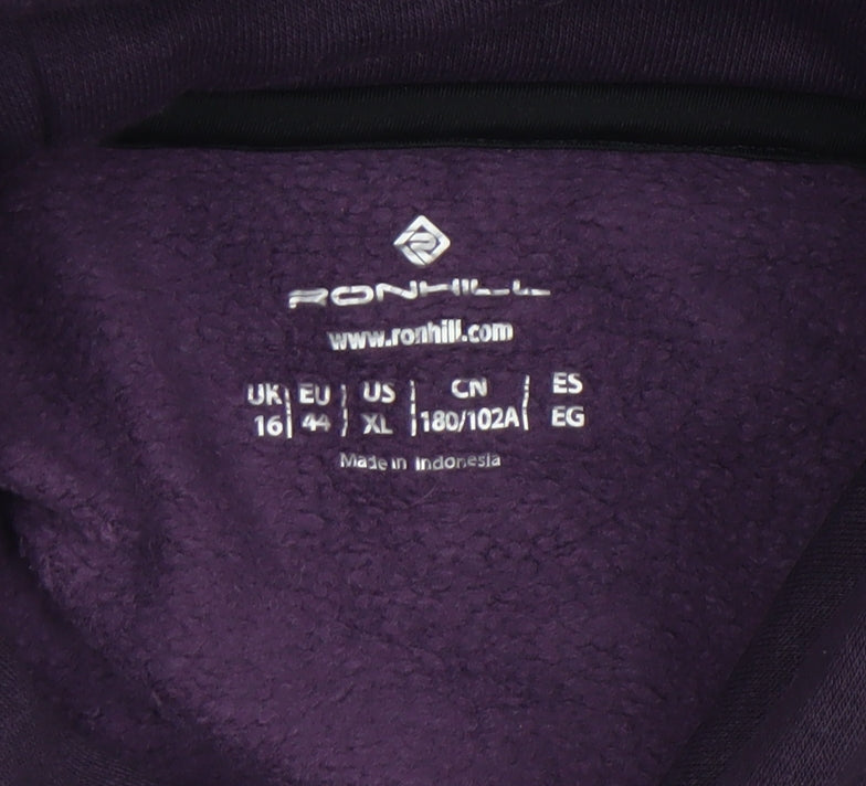 Womens UK Size 16 Ronhill Purple Pullover Hoodie
