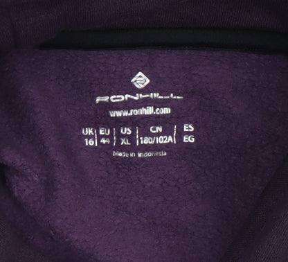 Womens UK Size 16 Ronhill Purple Pullover Hoodie