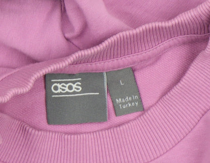 Womens UK Size L ASOS Pink Basic T-Shirt
