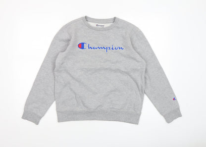Womens UK Size L Champion Grey Pullover Sweatshirt