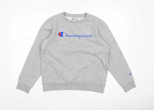 Womens UK Size L Champion Grey Pullover Sweatshirt