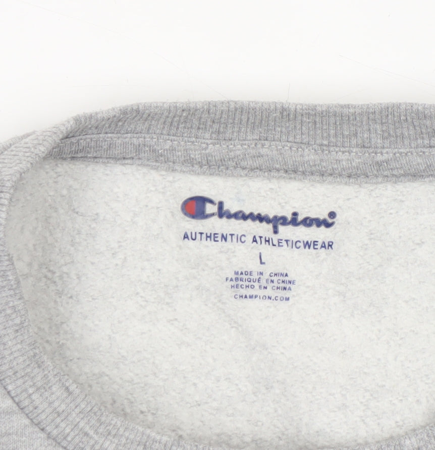 Womens UK Size L Champion Grey Pullover Sweatshirt