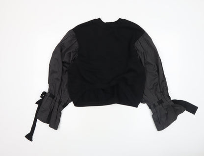 Womens UK Size 6 ASOS Black Tunic Blouse