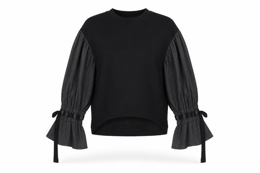 Womens UK Size 6 ASOS Black Tunic Blouse