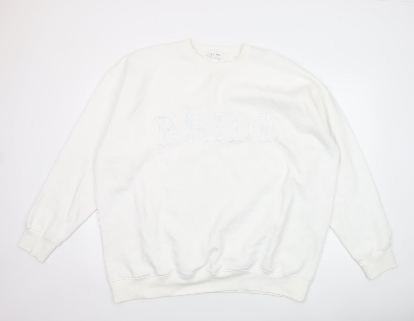 Unisex Adults UK Size 2XL Six Stories White Pullover Sweatshirt