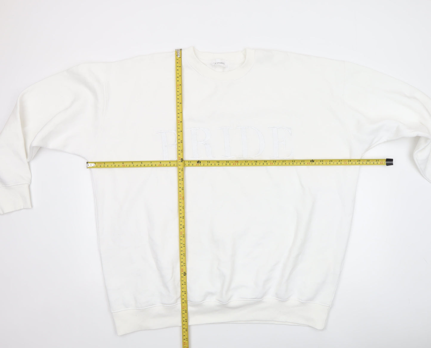 Unisex Adults UK Size 2XL Six Stories White Pullover Sweatshirt