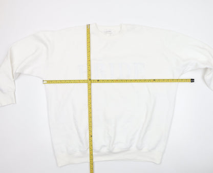 Unisex Adults UK Size 2XL Six Stories White Pullover Sweatshirt