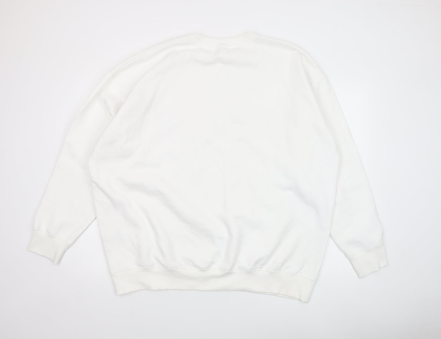 Unisex Adults UK Size 2XL Six Stories White Pullover Sweatshirt