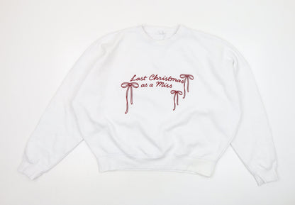 Womens UK Size 2XL Six Stories White Pullover Sweatshirt
