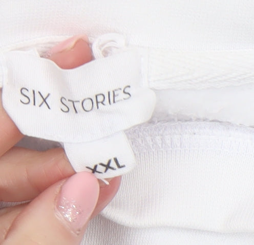 Womens UK Size 2XL Six Stories White Pullover Sweatshirt