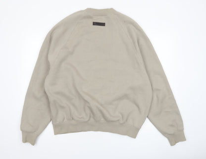 Mens UK Size S Fear of God Essentials Beige Pullover Sweatshirt