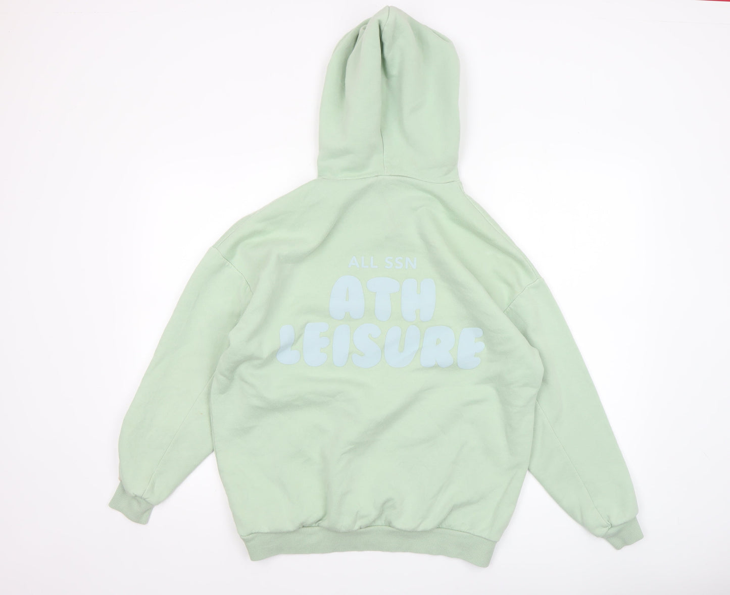 Womens UK Size XS Boohoo Green Pullover Hoodie