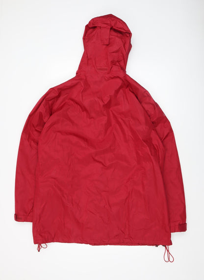 Mens UK Size L Alpine Trek Red Rain Coat