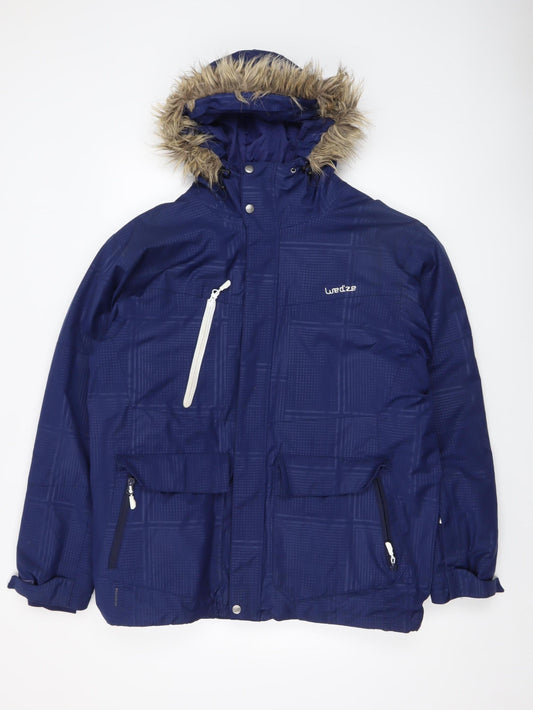Mens UK Size L Wedze Blue Parka Coat