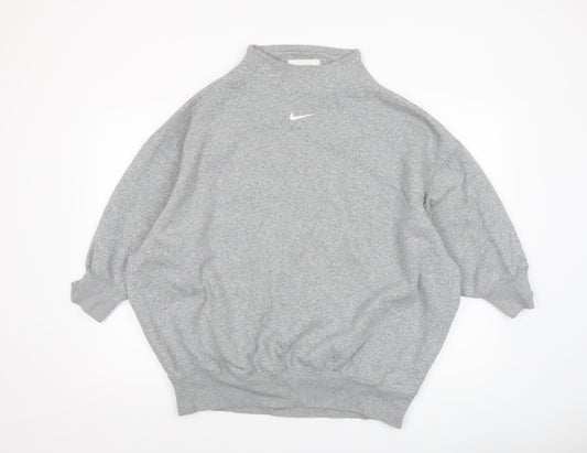 Womens UK Size S Nike Grey Pullover Sweatshirt