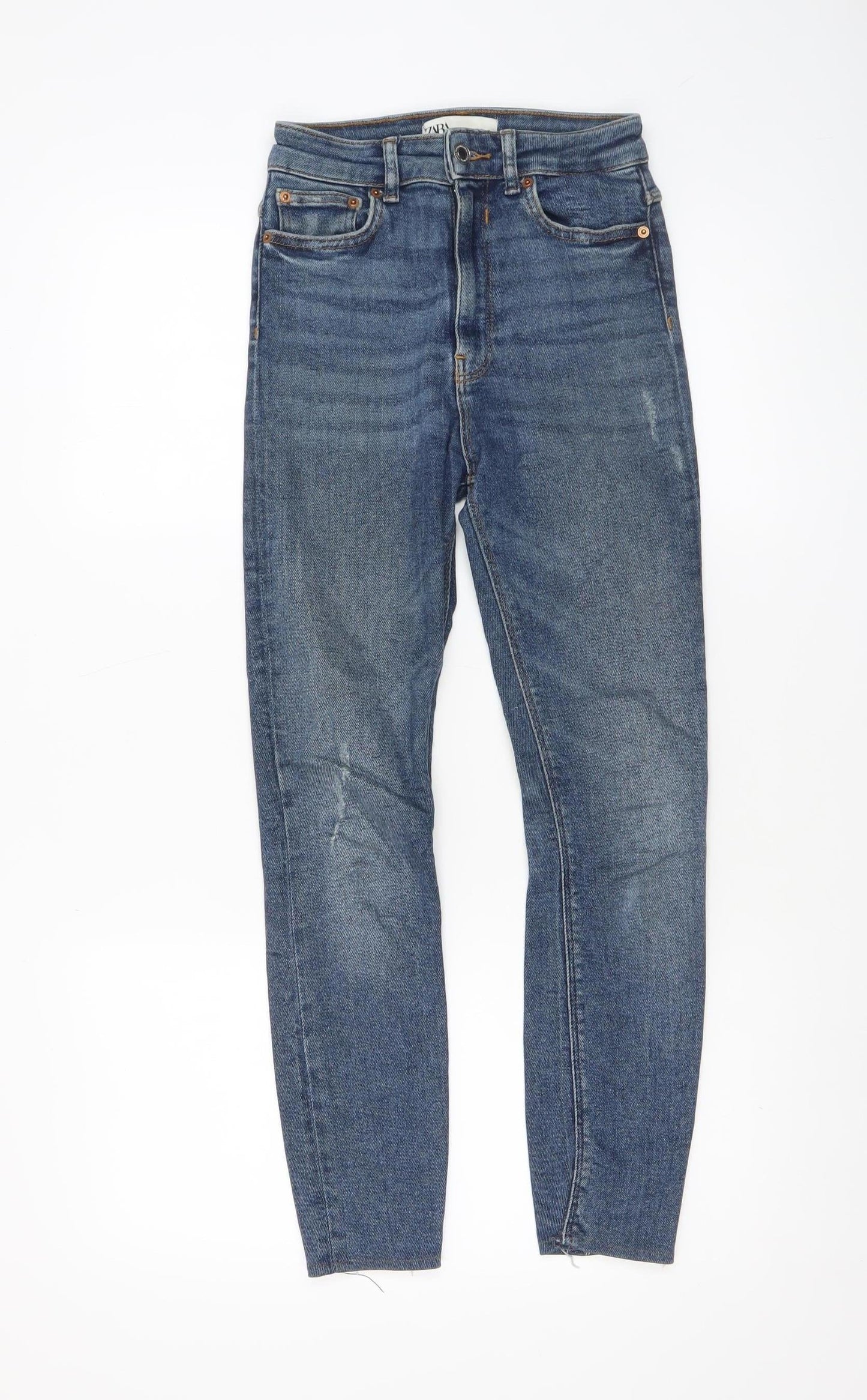Womens UK Size 6 Zara Slim Fit Skinny Blue Jeans