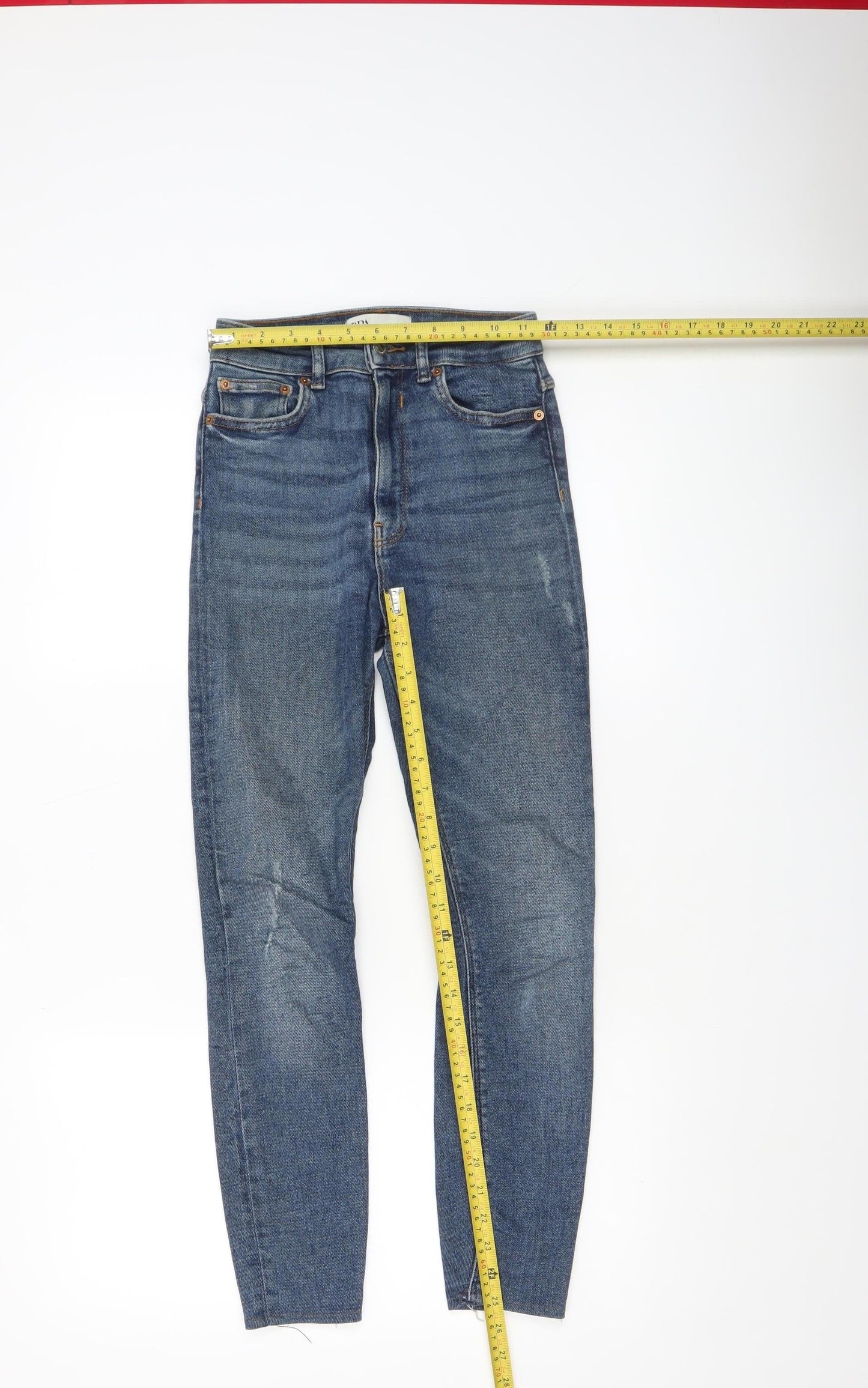 Womens UK Size 6 Zara Slim Fit Skinny Blue Jeans