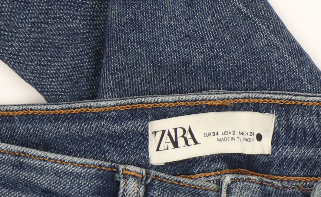 Womens UK Size 6 Zara Slim Fit Skinny Blue Jeans