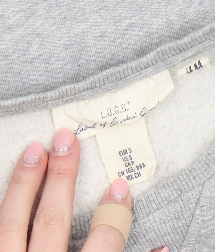 Womens UK Size S H&M Grey Pullover Sweatshirt