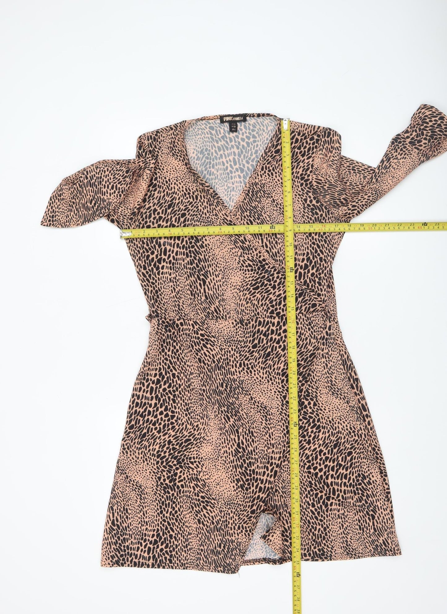 Womens UK Size 10 Pink Vanilla Wrap Dress
