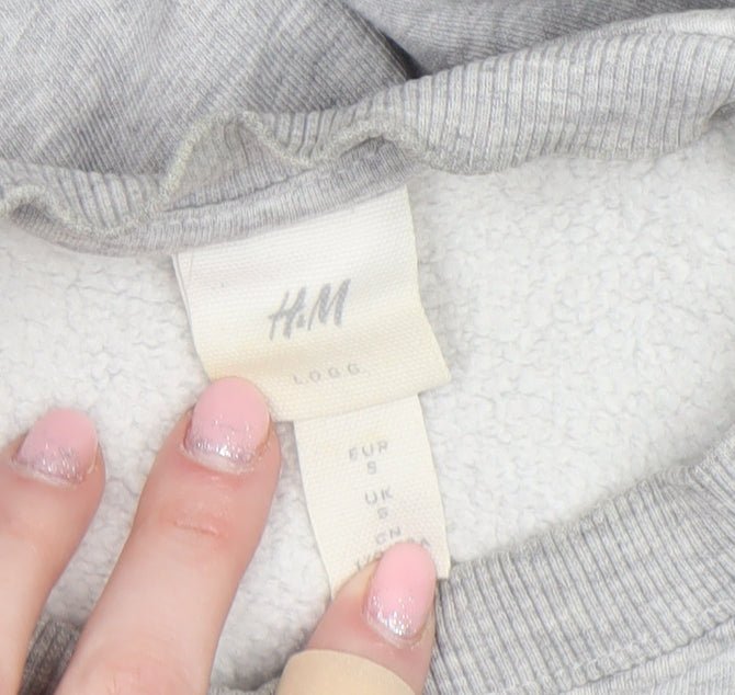 Mens UK Size S H&M Grey Pullover Sweatshirt
