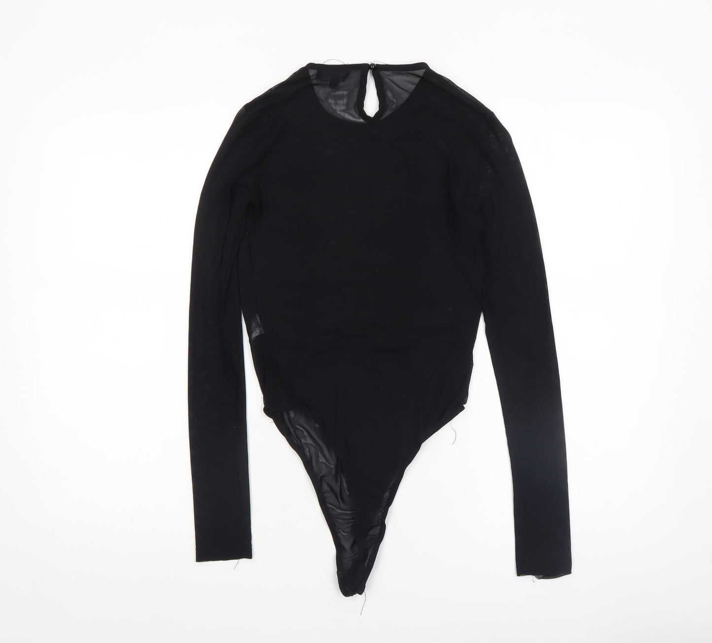 Womens UK Size 8 PRETTYLITTLETHING One-Piece Black Bodysuit