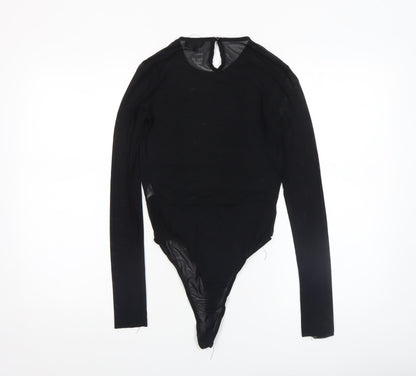Womens UK Size 8 PRETTYLITTLETHING One-Piece Black Bodysuit