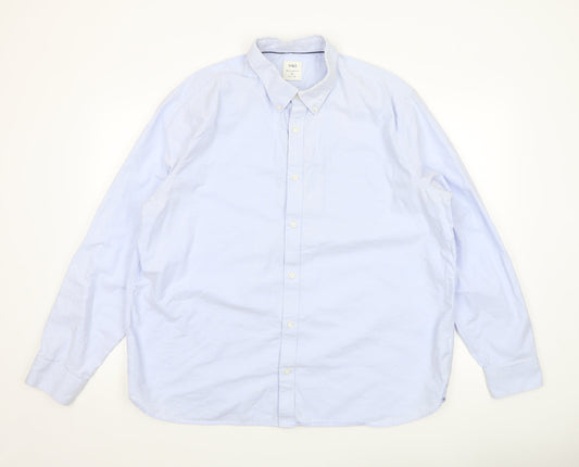 Mens UK Collar Size 2XL Marks and Spencer Smart Blue  Dress Shirt