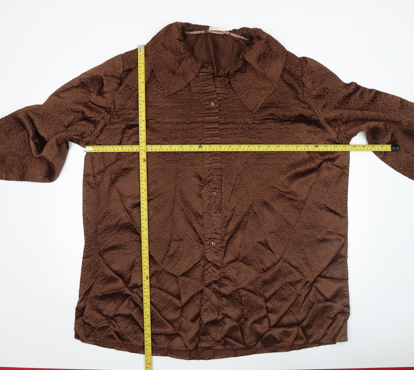 Womens UK Size M Roman Originals Brown Classic Button-Up