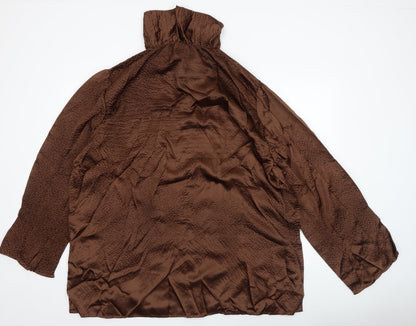 Womens UK Size M Roman Originals Brown Classic Button-Up