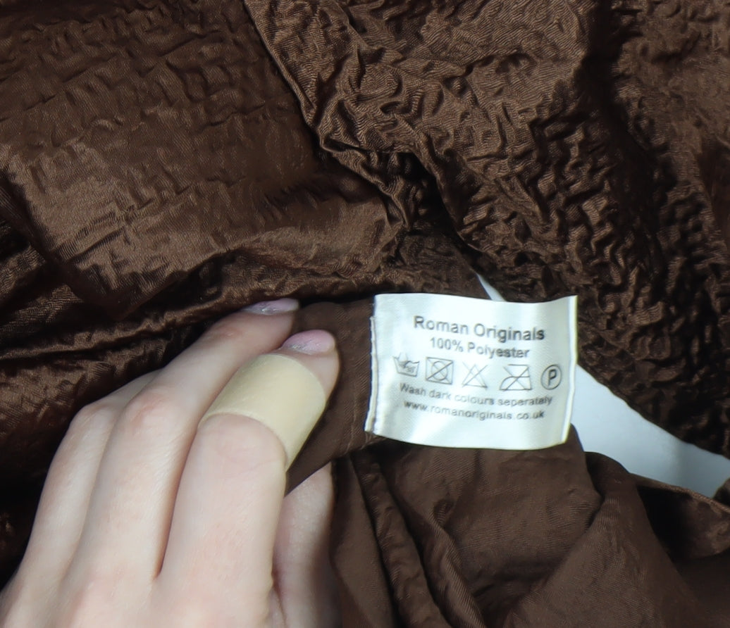 Womens UK Size M Roman Originals Brown Classic Button-Up