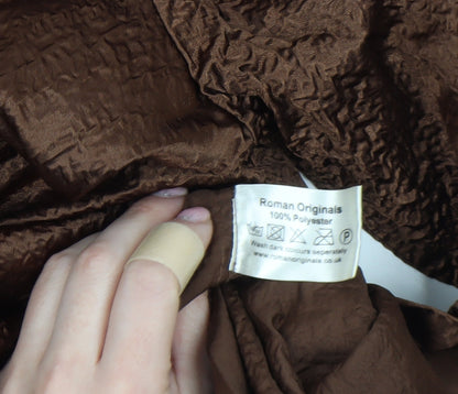 Womens UK Size M Roman Originals Brown Classic Button-Up