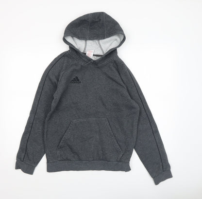 Boys UK Size 13-14 Years adidas Grey Pullover Hoodie