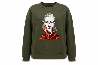 Womens UK Size S Zara Green Pullover Sweatshirt