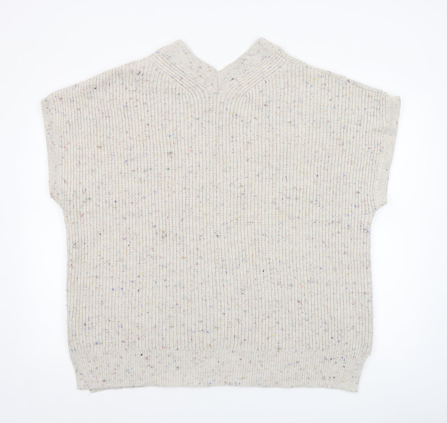 Womens UK Size L NEXT Beige Vest Jumper