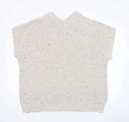 Womens UK Size L NEXT Beige Vest Jumper