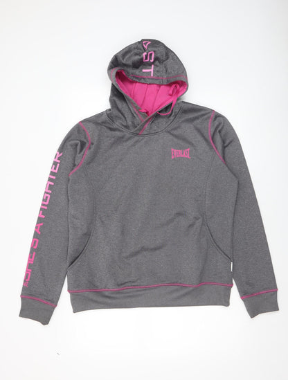 Womens UK Size 16 Everlast Grey Pullover Hoodie