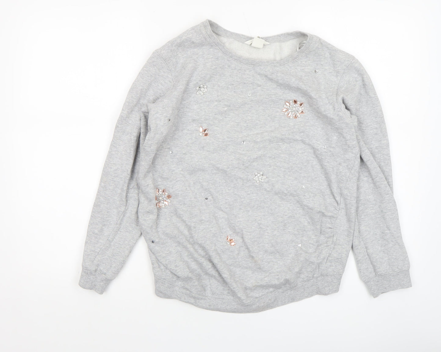 Womens UK Size 8 H&M Grey Pullover Sweatshirt