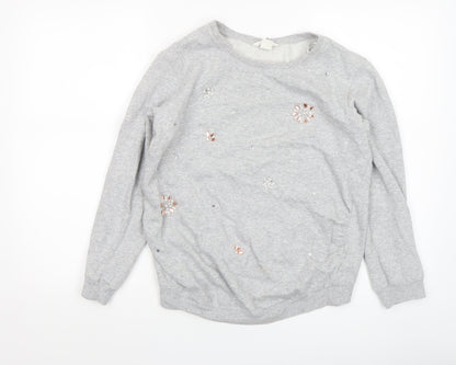 Womens UK Size 8 H&M Grey Pullover Sweatshirt
