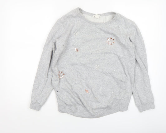 Womens UK Size 8 H&M Grey Pullover Sweatshirt