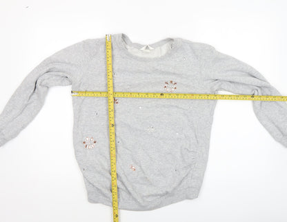 Womens UK Size 8 H&M Grey Pullover Sweatshirt